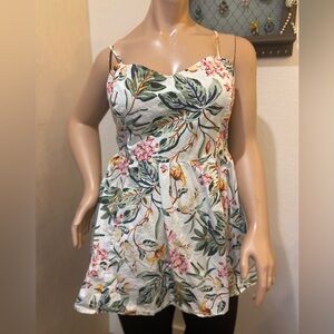 H&M Tropical Spaghetti Strap Tank Top